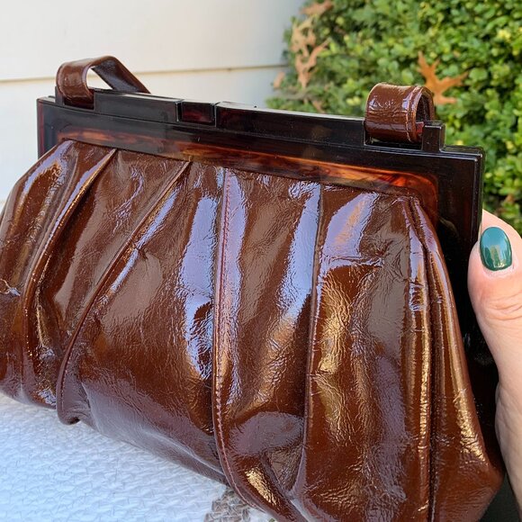 Vintage Ruth Saltz Leather Satchel Purse - Picture 7 of 12